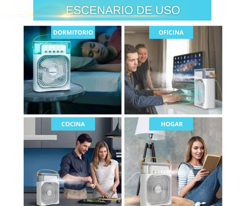 Image of VENTILADOR PORTATIL HUMIDIFICADOR CON AROMA / VENTIFRESH